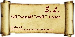 Sövegjártó Lajos névjegykártya